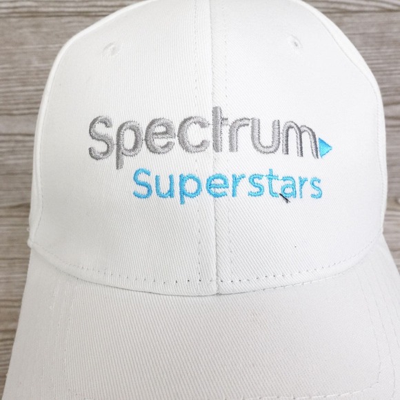 SPECTRUM SUPERSTARS INTERNET SERVICE CHARTER WHITE ADJUSTABLE BASEBALL HAT CAP - Picture 2 of 8